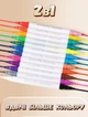 Двусторонние акриловые маркеры 72 цветов 36 штук в кейсе Brush B08 смываемые - изображение 4
