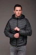 Куртка стьобана чоловіча з капюшоном 2XL сіра 5212447s4 - зображення 1
