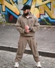 Чоловічий спортивний костюм Stone Island TR6848 бежевий плащівка жатка куртка та штани L - зображення 6