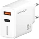 Зарядное устройство Grand-X GaN 45W CH-460W Type-C + USB-A White - изображение 1