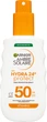 Солнцезащитный водостойкий спрей Garnier Ambre Solaire Hydra 24h Protect High Spray SPF 50 Увлажнение 24 часа 150 мл (3600542624695) - изображение 1