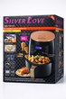 Аерофритюрниця Silver Love 389, 4.5 л, 2800 Вт, сенсорна, 8 програм, без олії, LCD дисплей, регулювання температури 60–200°C, таймер 60 хв, антипригарне покриття, чорна - изображение 4