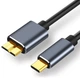 Кабель передачи данных переходник USB Type-C – USB Micro-B для внешних жёстких HDD дисков Toshiba Western Digital WD Transcend Seagate 25 см 5 Гбит/с - изображение 4