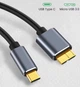 Кабель передачи данных переходник USB Type-C – USB Micro-B для внешних жёстких HDD дисков Toshiba Western Digital WD Transcend Seagate 25 см 5 Гбит/с - изображение 7