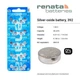 Батарейка SR41W (392) Renata 1,55V silver oxide (1 бат.) - зображення 2