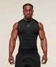 Безрукавка "Gymshark" компресійна чоловіча спортивна майка для тренувань чорна з синім XL - изображение 1