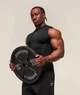 Безрукавка "Gymshark" компресійна чоловіча спортивна майка для тренувань чорна з синім XL - изображение 2