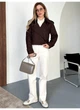 Куртка тренч жіноча вкорочена з паском на талії утеплена Modern Boutique шоколадний, М КУ011 - изображение 1