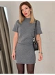 Сукня вязана із пряжі ягня з коротким рукавом під шию Modern Boutique сірий, XS Пл123 - изображение 3