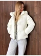 Пуховик жіночий полегшений матовий зі зйомним капюшоном Modern Boutique молочний, XS ПУХ118 - изображение 4