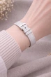 Женский ремешок для часов 20 мм White Croco Premium — натуральная кожа, белый, под крокодила - изображение 4