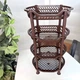 Коричневая разборная полочка в ванную 4 яруса Efe plastics пластиковая - изображение 3