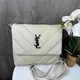 Жіноча м'яка сумка клатч YSL, міні сумочка для дівчат Store Молочний - зображення 5
