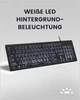 Клавіатура, Perixx Periboard-317 чорний QWERTZ (німецька) провідна USB повноформатна біле LED підсвічування великі символи - Уцінка - зображення 6