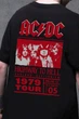 Чоловіча Оверсайз Футболка Without З Принтом ACDC Black L/XL (8056221) - изображение 2