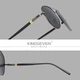 Мужские поляризационные солнцезащитные очки KINGSEVEN 209 Black Gray - изображение 2