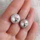 Серьги Hand Made винтажные с кристаллами Swarovski прозрачного оттенка Crystal - изображение 2