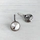 Серьги Hand Made винтажные с кристаллами Swarovski прозрачного оттенка Crystal - изображение 3