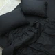 Постільна білизна KoTetextile з страйп-сатину полуторка 155-215 см 70-70 2шт чорний - зображення 1