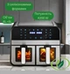 Двокамерна аерофритюрниця на 12 л + 6 л з антипригарним покриттям T.K.Line TK00275 (49970-TK00275_3366) - зображення 1