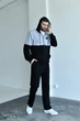 Легкий спортивный костюм мужской без утепления с толстовкой на молнии и штанами двунитка 52-54 черный + светло-серый - изображение 3