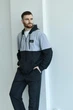 Легкий спортивный костюм мужской без утепления с толстовкой на молнии и штанами двунитка 56-58 графит (темно-серый) + светло-серый - изображение 5