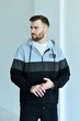 Легкий спортивний костюм чоловічий без утеплення з толстовкою та джоггерами з двонитки 48-50 чорний + графит (темно-сірий) - зображення 7