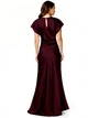 Жіноча довга шовкова сукня з коротким рукавом LadyLike 48 Бордовий (ladlk2243530058426) - зображення 3