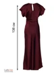 Жіноча довга шовкова сукня з коротким рукавом LadyLike 48 Бордовий (ladlk2243530058426) - зображення 5