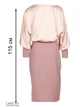 Жіноча комбінована міді сукня LadyLike 50 Бежевий (ladlk2243340089443) - изображение 8