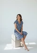 Жіноча пряма сукня на ґудзиках з візерунком LadyLike 46 Синій (ladlk2174014569407) - изображение 3