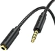 Кабель Borofone BL12 3.5 мм (mini-jack) - 3.5 мм (mini-jack) (M/F) 2 м Black (BL12-2B) - изображение 1