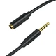 Кабель Borofone BL12 3.5 мм (mini-jack) - 3.5 мм (mini-jack) (M/F) 2 м Black (BL12-2B) - изображение 2