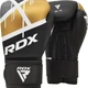 Боксерські Рукавички RDX F7 Ego Boxing Gloves Чорно-Золотий 14oz (BGR-F7BGL-14oz ) - изображение 1