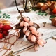 Кулон виноградне гроно натуральний камінь рожевий кварц - зображення 2