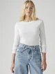 Лонгслив длинный женский Levi's 284063095 XL Белый (1159857464) - изображение 3