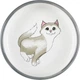 Миска Trixie для котов короткоморных пород серая/белая керамическая 15 см 300 мл - изображение 2