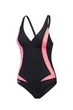 Купальник слитный с мягкой чашкой Aqua Speed 48(XL) Чёрный-рожевый (140764) - изображение 1