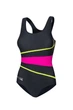 Купальник слитный с мягкой чашкой Aqua Speed 48B/XL Серый-розовый-лайм (140757) - изображение 1