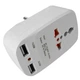 Перехідник на євророзетку 2-в-1 NK-823 White (EU/UK switch + 2xUSB) - зображення 2
