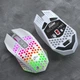 Игровая мышка беспроводная геймерская аккумуляторная Honeycomb RGB 1600DPI подсветка (белая) - изображение 7