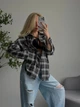 Сорочка в клітинку 2077с1490 чорний one size - зображення 4