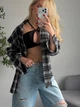 Сорочка в клітинку 2077с1490 чорний one size - зображення 8