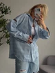 Сорочка в клітинку 2077с1490 світло-блакитний one size - зображення 1