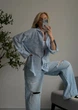 Сорочка в клітинку 2077с1490 світло-блакитний one size - зображення 2