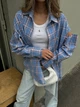 Рубашка в клетку 2077с1490 голубой one size - изображение 6