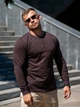Мужской лонгслив трикотажный на пуговицах Teamv Long Casual Коричневый 3XL - изображение 5
