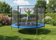 Детский батут с защитной сеткой 252 см Garden Line TRA9863 CE GS батут с лестницей для детей уличный и садовый каркасный с лестницей для двора дачи и активного отдыха - изображение 1