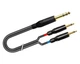 Аудио переходник Jack 3.5 стерео - XLR3 штекер/XLR3 гнездо INSERT 1 м медная витая жила черный - изображение 6