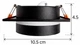 Точковий світильник BERGER 3040-DL-1 Black GX53 - зображення 4